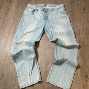 Reba Light Wash Jeans Straight Leg Denim Pants Size 16